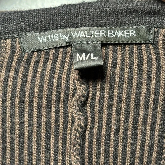 W118 by Walter Baker, geo print, zipper, hooded, oversized, poncho, size M/L - Picture 10 of 11